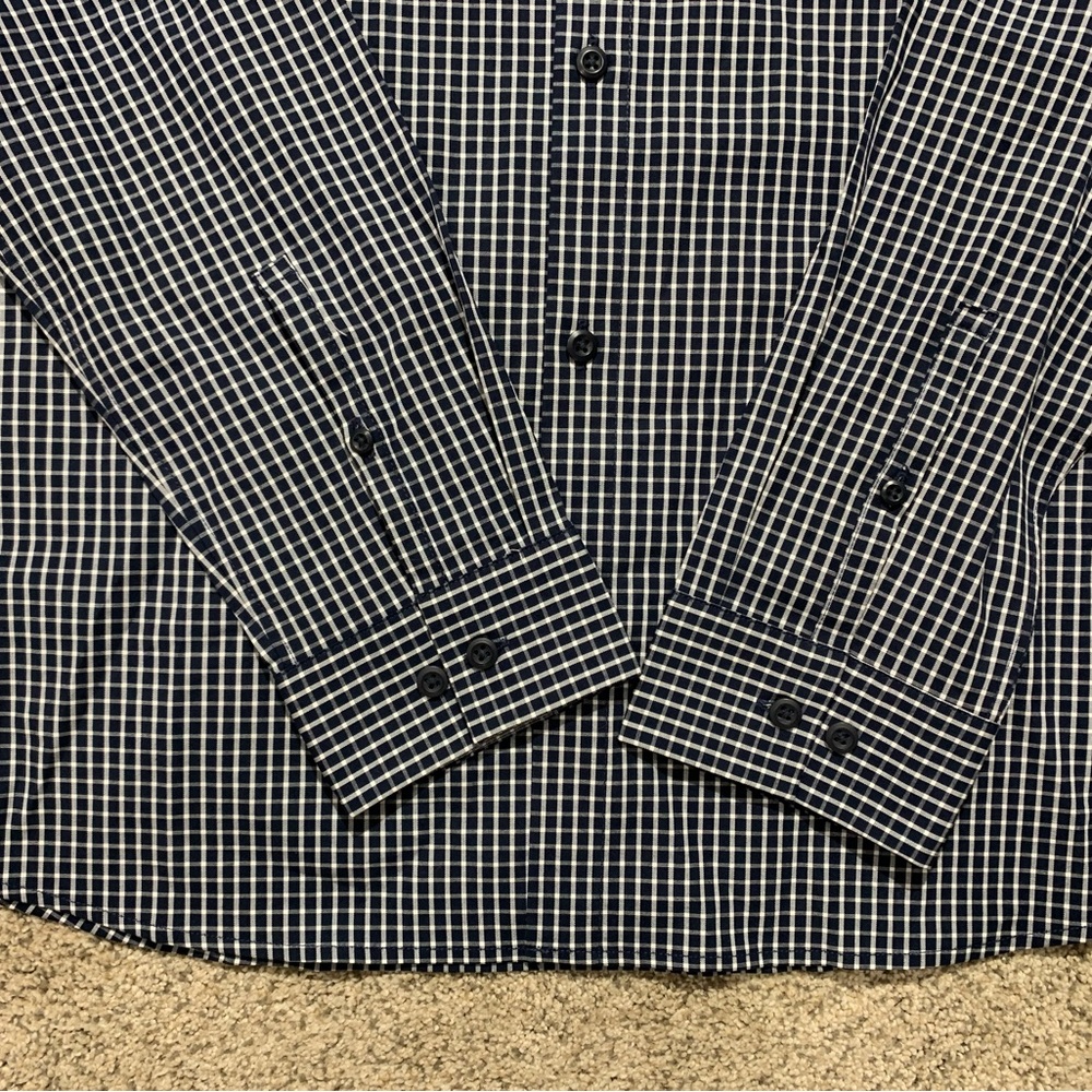 New Artefact Stockholm Stretch Poplin Navy Blue Shirt - Picture 7 of 7